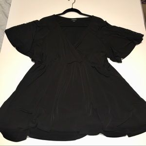 EUC Torrid Size 3 Black wrap baby doll blouse